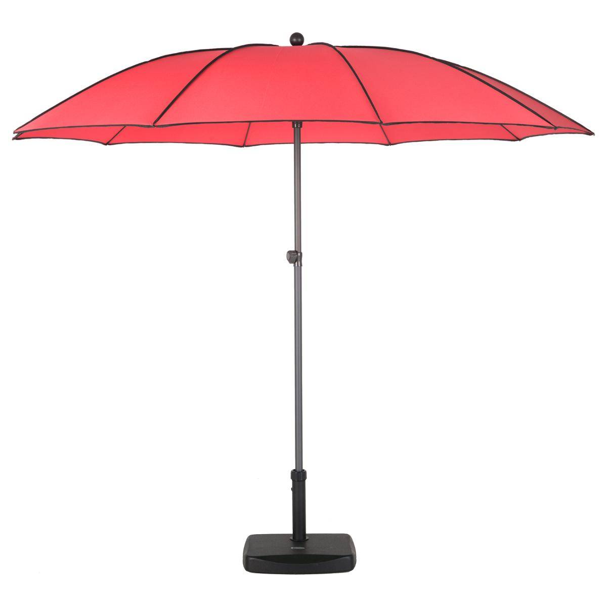 Hesperide Parasol Droit Rond Inclinable BOGOTA Coquelicot