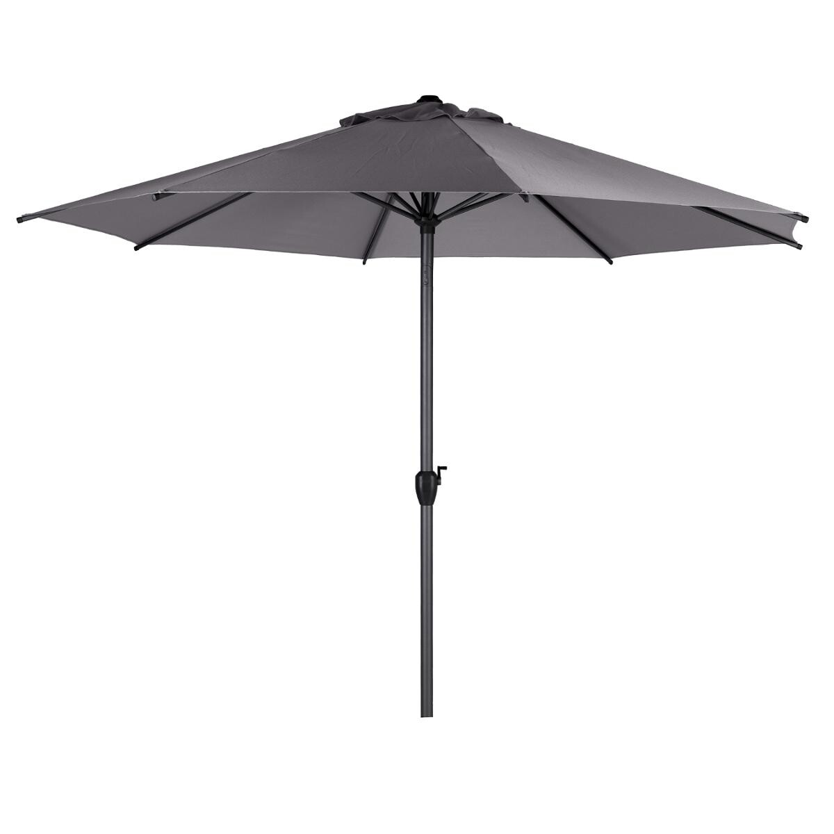 Hesperide Parasol Droit Rond Inclinable LOOMPA Ardoise