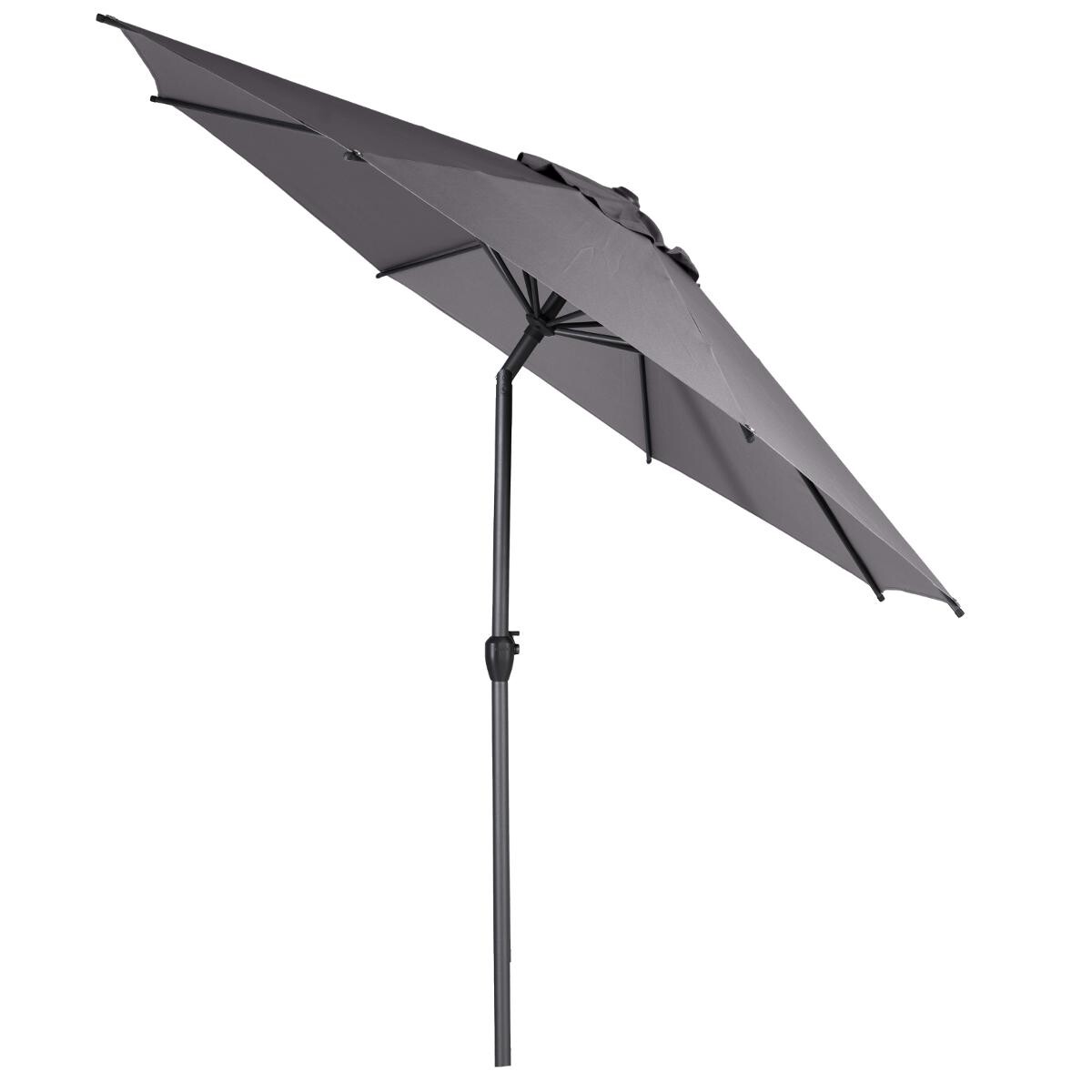 Hesperide Parasol Droit Rond Inclinable LOOMPA Ardoise