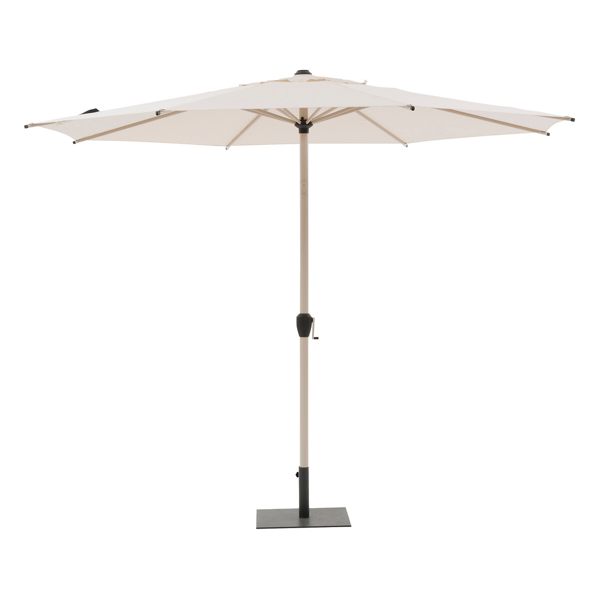 Hesperide Parasol Droit Rond Inclinable LOOMPA Argile & Blé