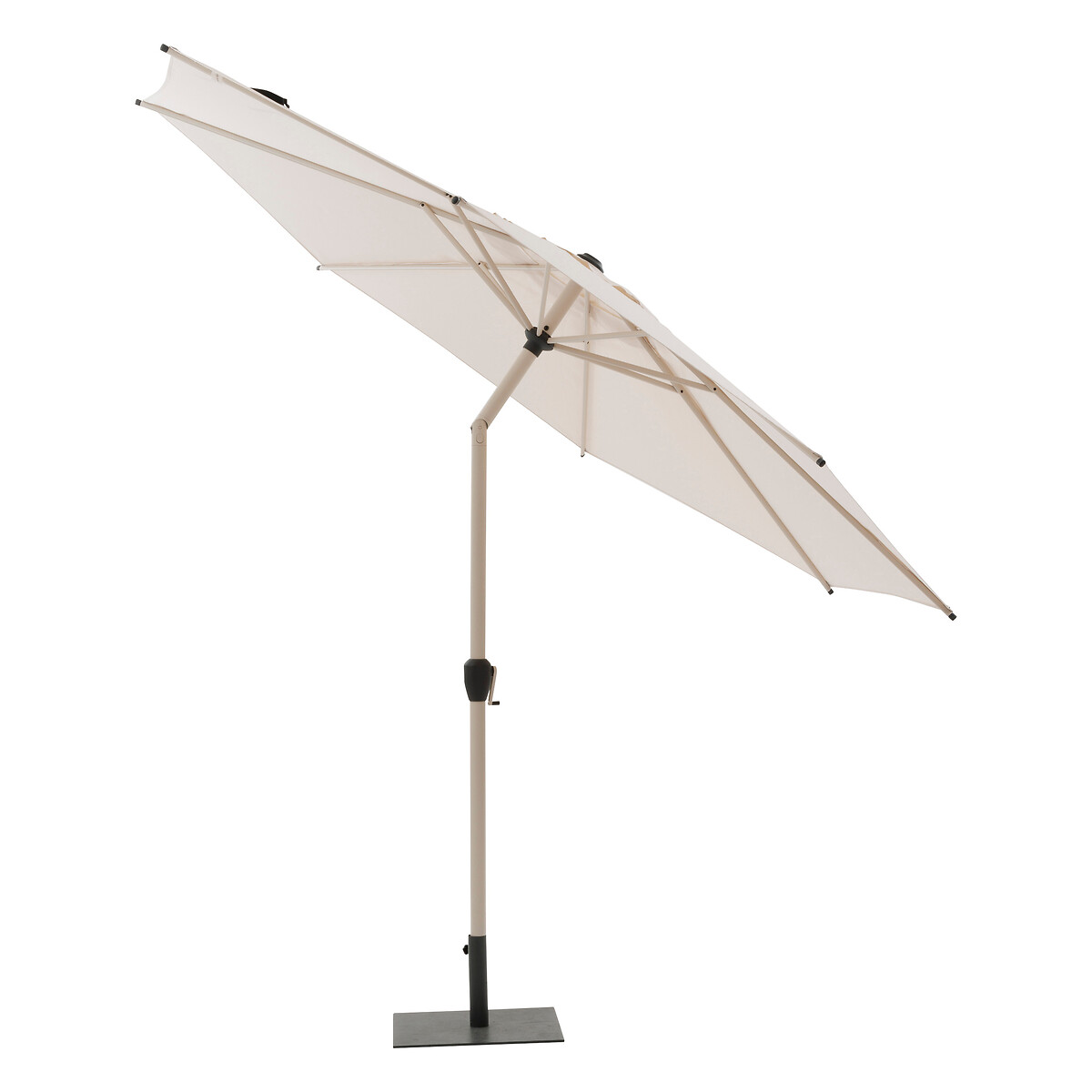 Hesperide Parasol Droit Rond Inclinable LOOMPA Argile & Blé