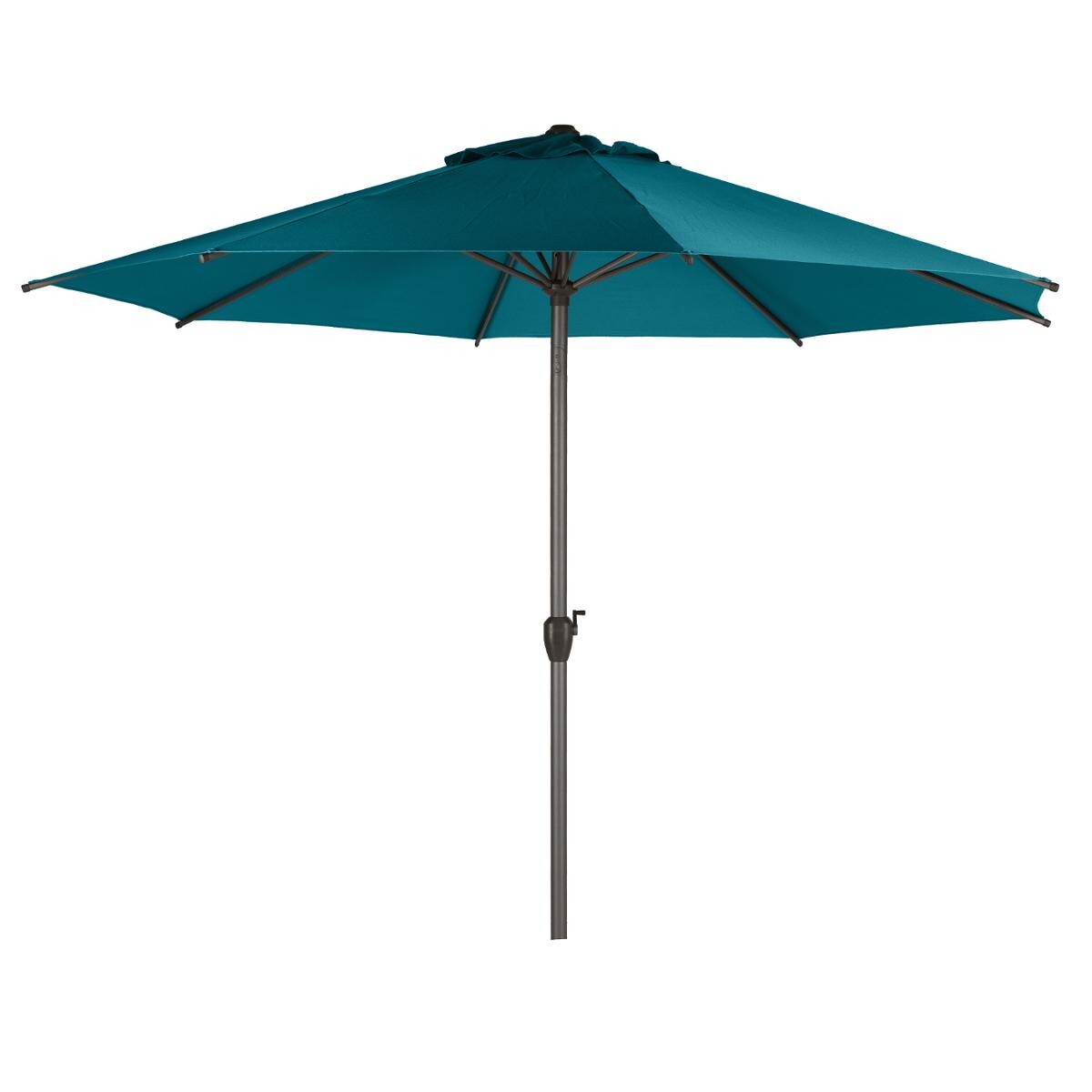 Hesperide Parasol Droit Rond Inclinable LOOMPA Bleu Canard