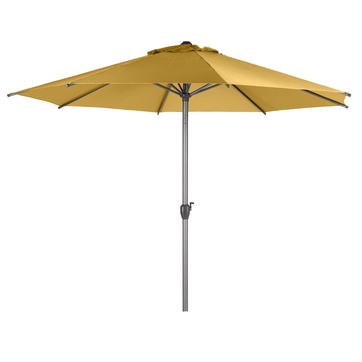 Hesperide Parasol Droit Rond Inclinable LOOMPA Jaune Moutarde