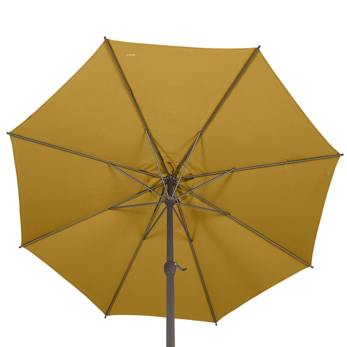 Hesperide Parasol Droit Rond Inclinable LOOMPA Jaune Moutarde