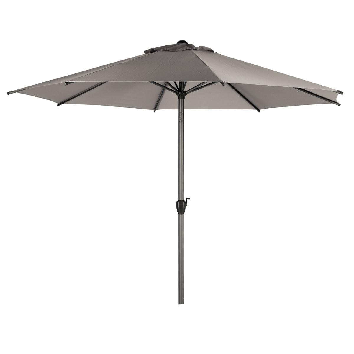 Hesperide Parasol Droit Rond Inclinable LOOMPA Taupe
