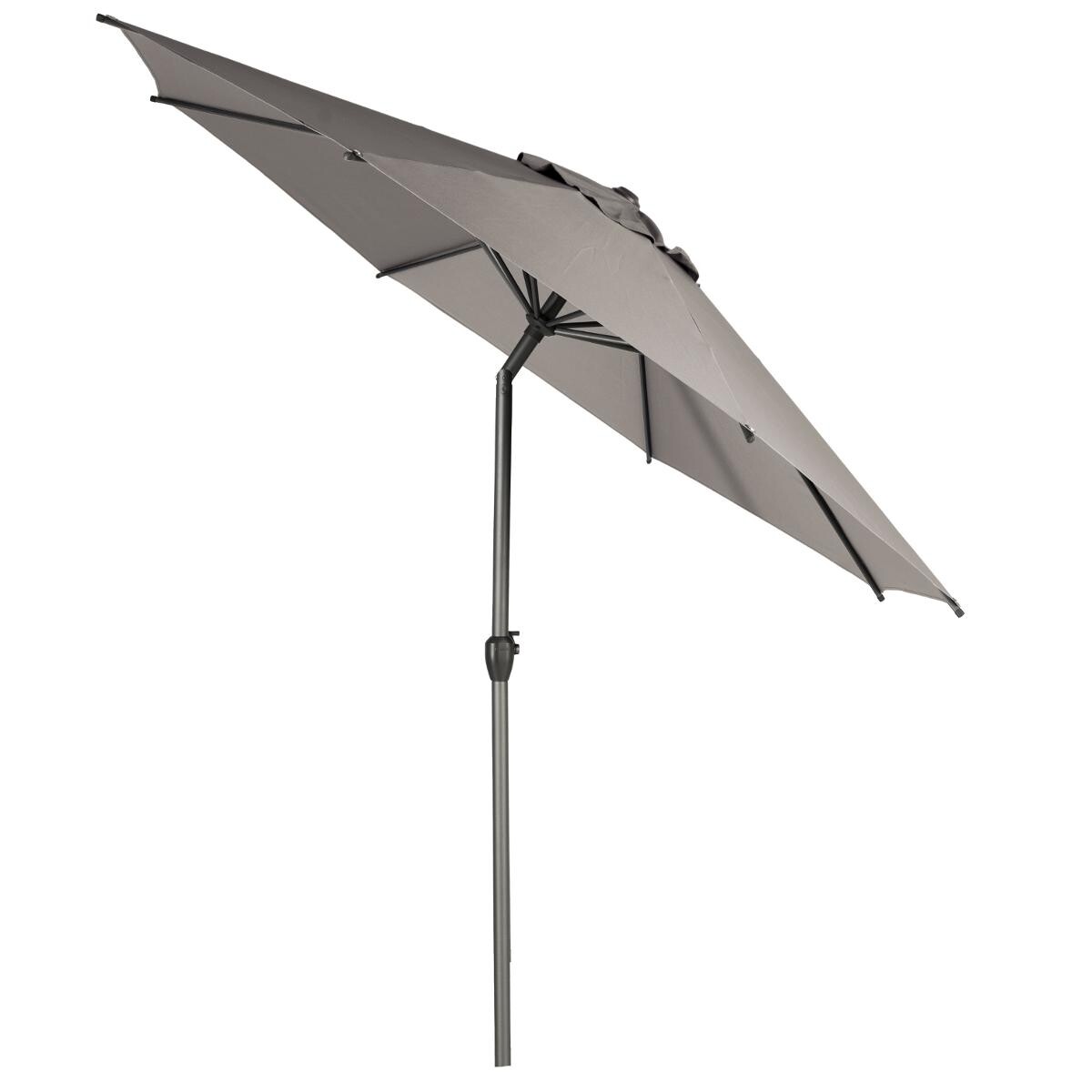 Hesperide Parasol Droit Rond Inclinable LOOMPA Taupe