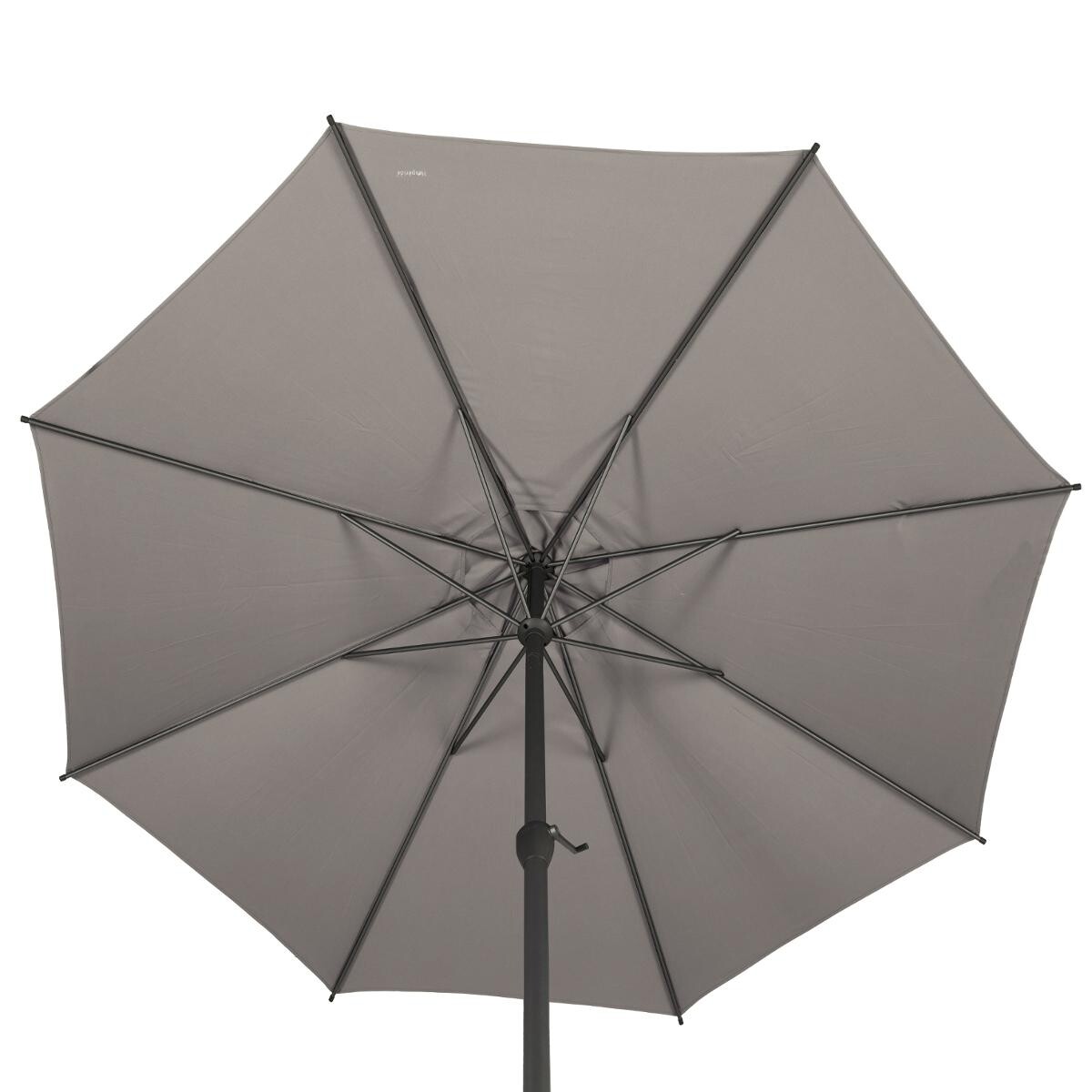 Hesperide Parasol Droit Rond Inclinable LOOMPA Taupe