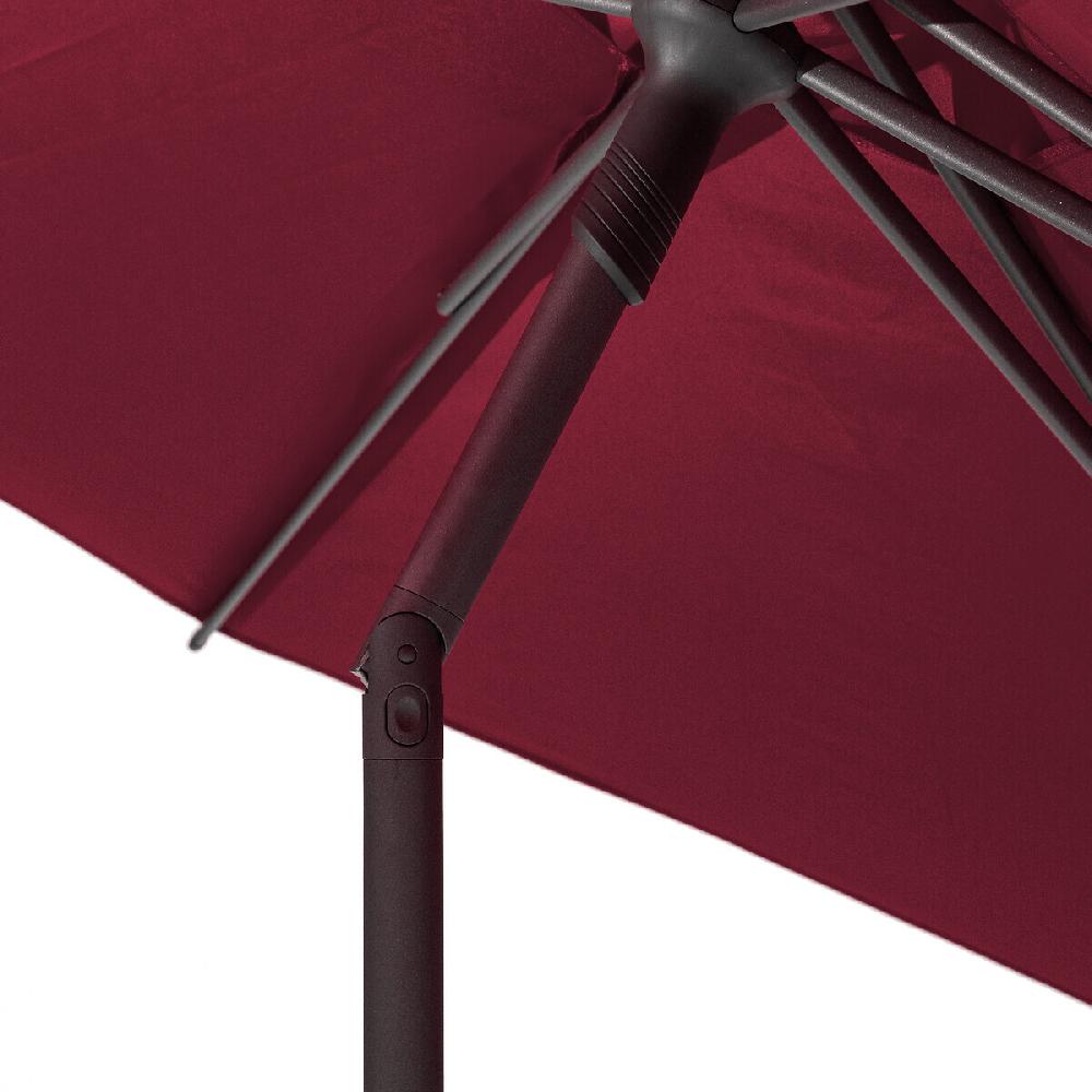Hesperide Parasol Droit Rond Inclinable SOYA Bordeaux