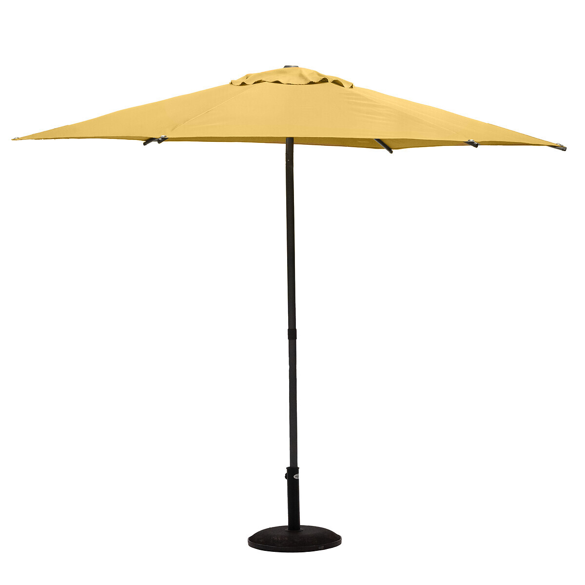 Hesperide Parasol Droit Rond Inclinable SOYA Jaune Moutarde