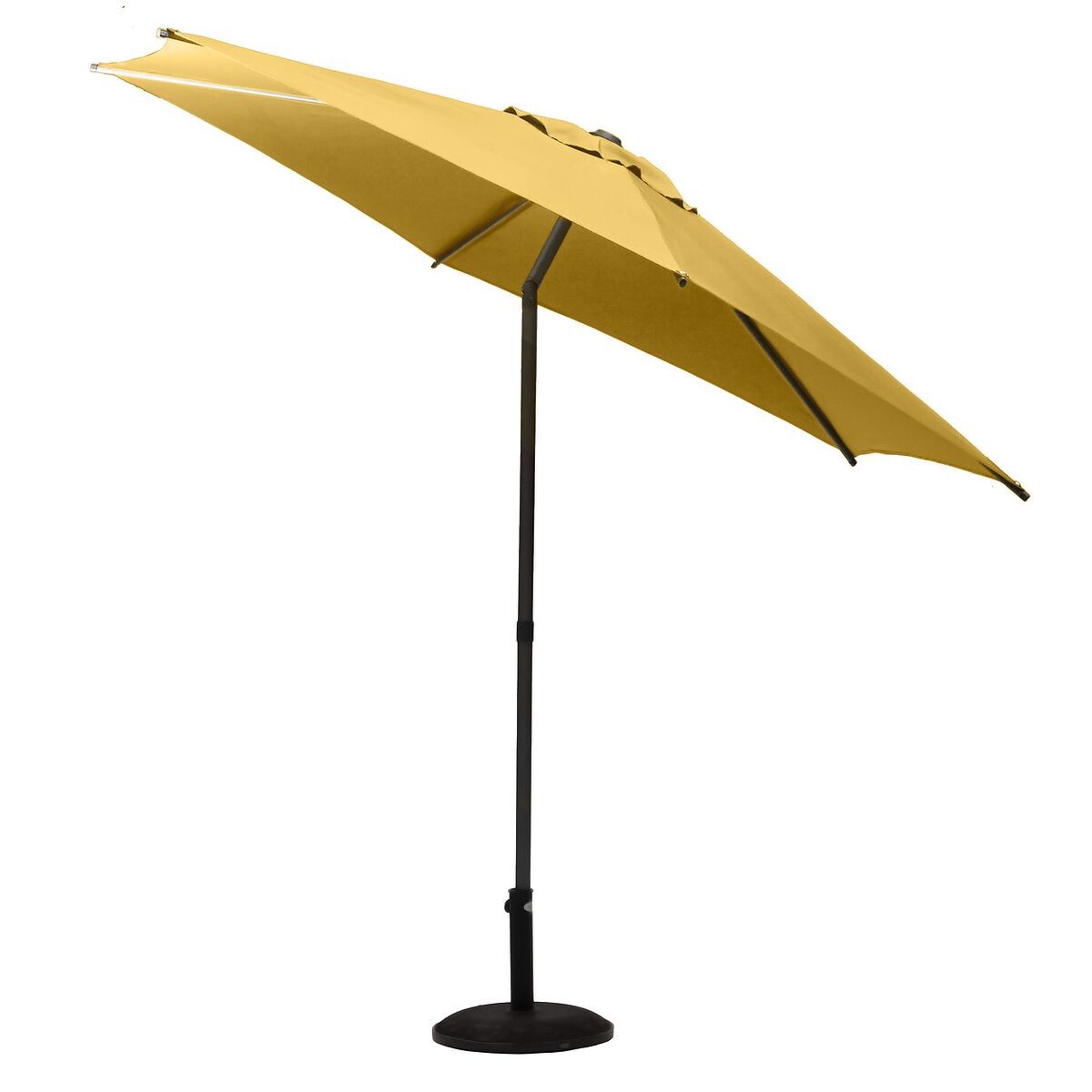 Hesperide Parasol Droit Rond Inclinable SOYA Jaune Moutarde