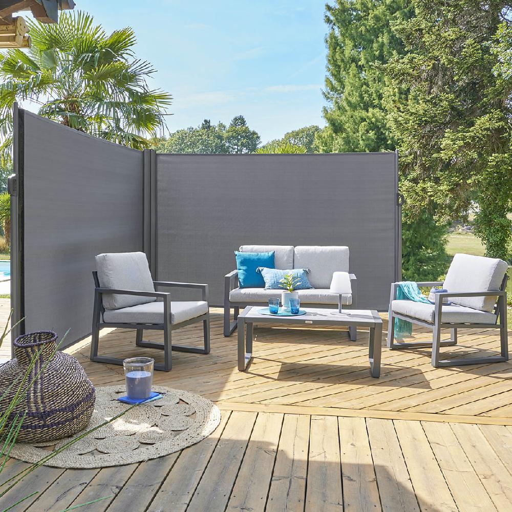 hesperide Paravent double rétractable ANTAO Graphite