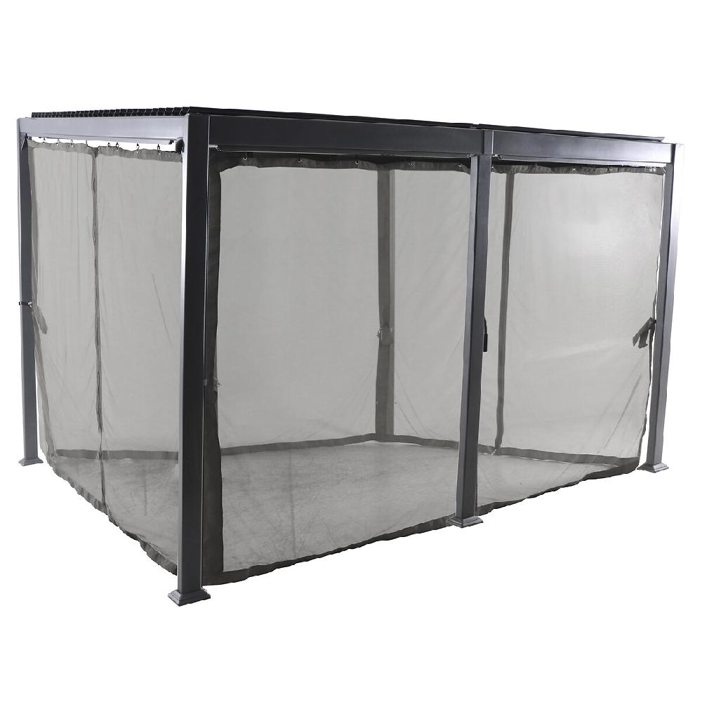 Hesperide Pergola AVILA Graphite + 1 Kit De Moustiquaire