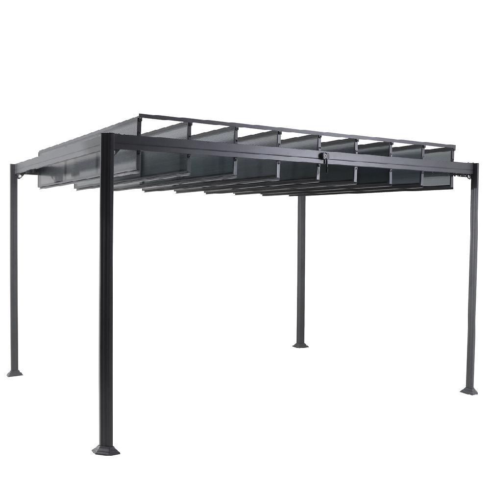 Hesperide Pergola BELIZE Graphite + 1 Kit De Moustiquaire Ardoise