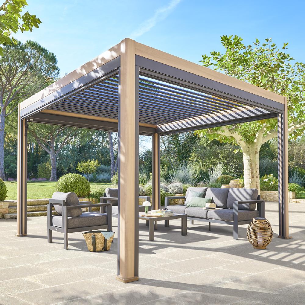 hesperide Pergola bioclimatique électrique EVORA Honey