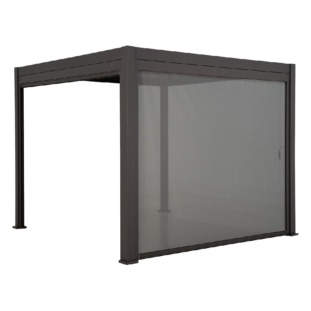 Hesperide Pergola Bioclimatique EVORA Graphite + 6 Stores