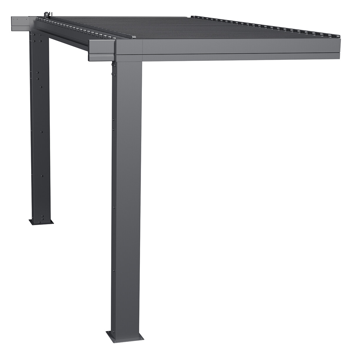 Hesperide Pergola Bioclimatique MAJAÉ + 1 Extension Frontale + 1 Demi-extension + 1 Kit De 2 Poteaux