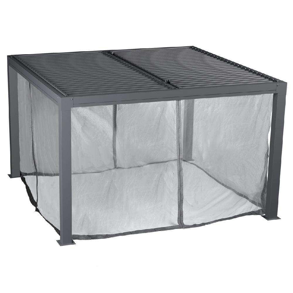 hesperide Pergola bioclimatique MAJAÉ + 1 kit de moustiquaire