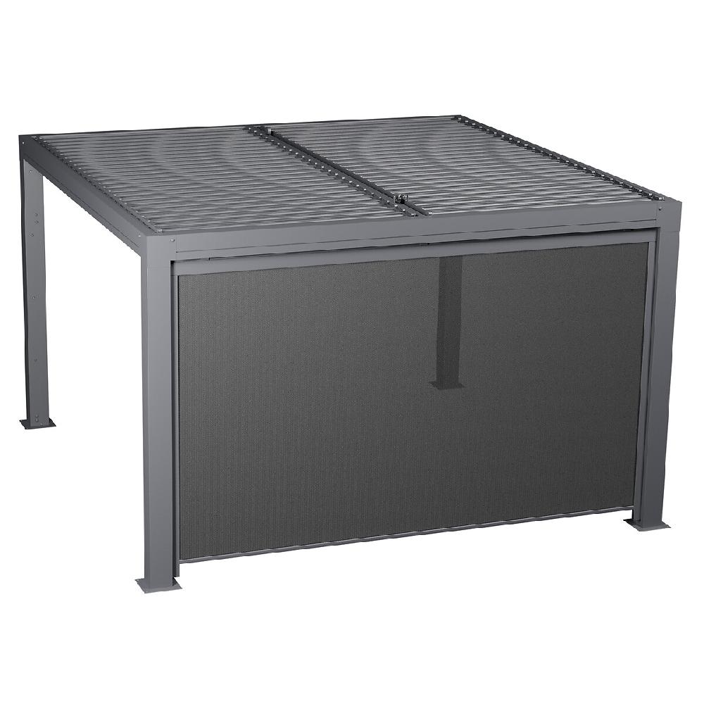 Hesperide Pergola Bioclimatique MAJAÉ + 1 Persienne + 2 Stores Semi-automatiques Grand Modèle