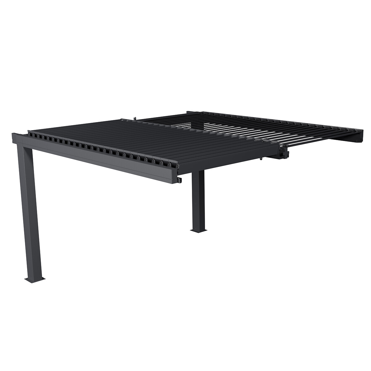 Hesperide Pergola MAJAÉ + 1 Extension Latérale + 1 Extension Frontale + 1 Kit De 2 Poteaux