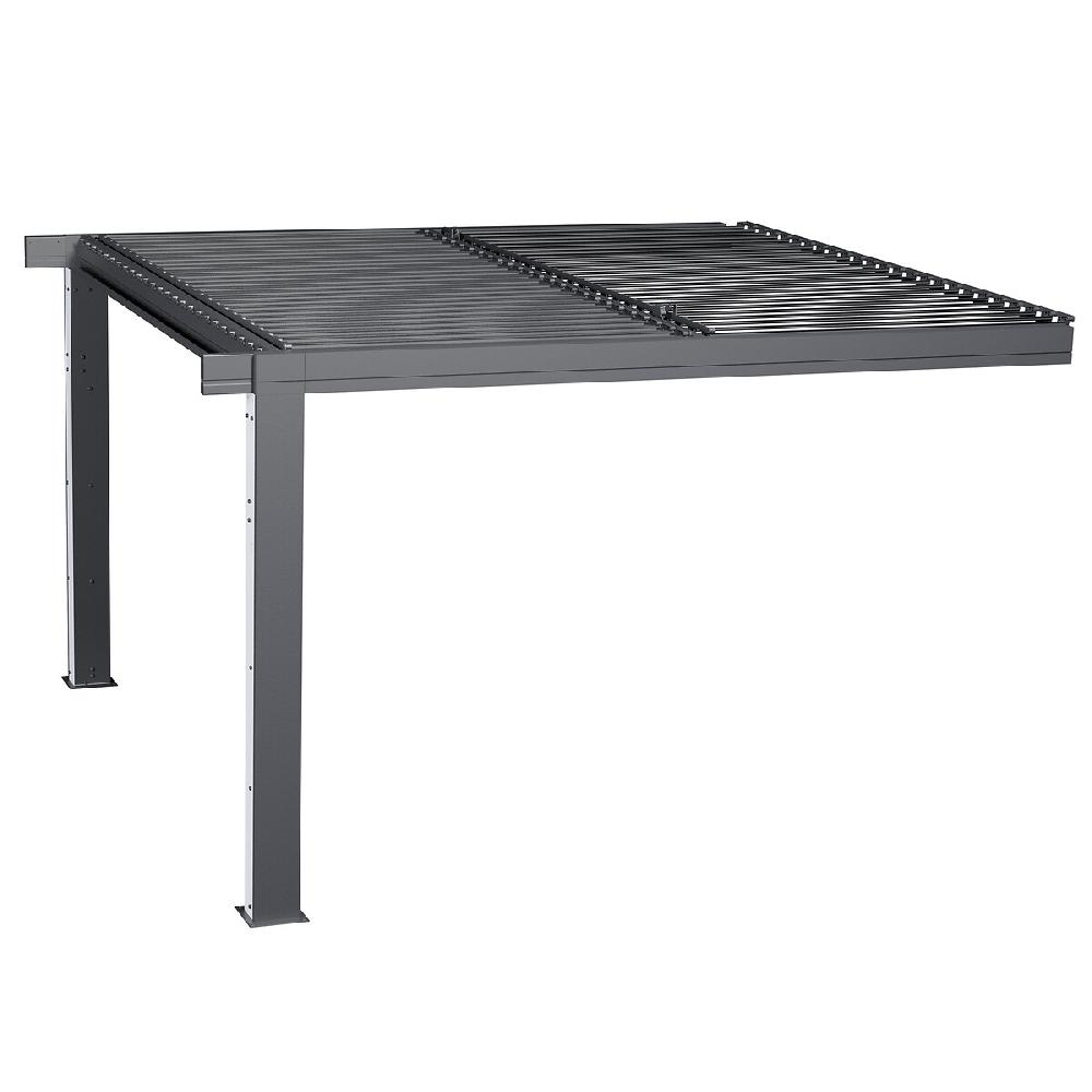 Hesperide Pergola MAJAÉ + 1 Extension Latérale + 2 Stores Grand Modèle + 1 Persienne