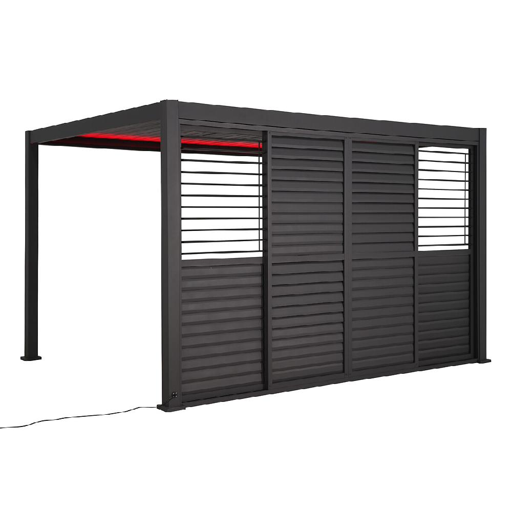 Hesperide Persienne Coulissante Pour Pergola Bioclimatique EVORA Graphite