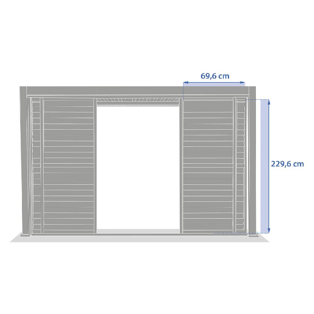 Hesperide Persienne Coulissante Pour Pergola Bioclimatique EVORA Blanche