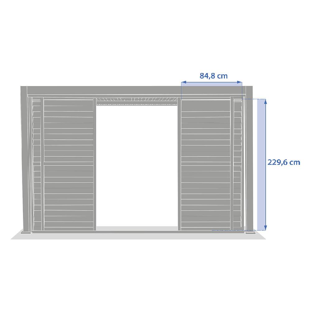 Hesperide Persienne Coulissante Pour Pergola Bioclimatique EVORA Blanche