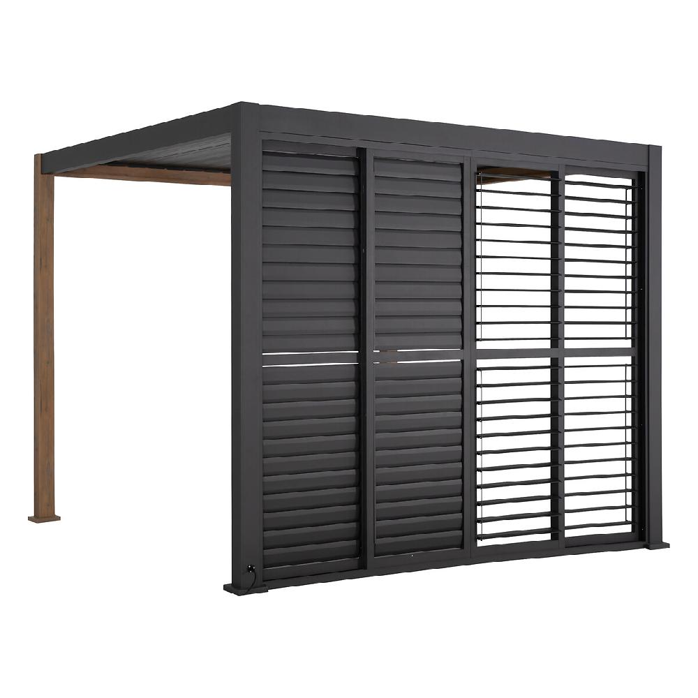 hesperide Persienne coulissante pour pergola bioclimatique EVORA Graphite