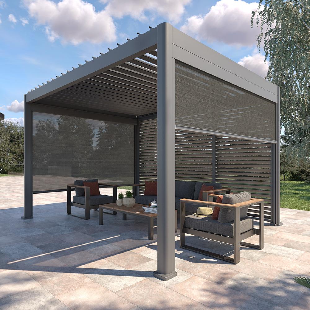 hesperide Persienne pour pergola bioclimatique EVORA Graphite