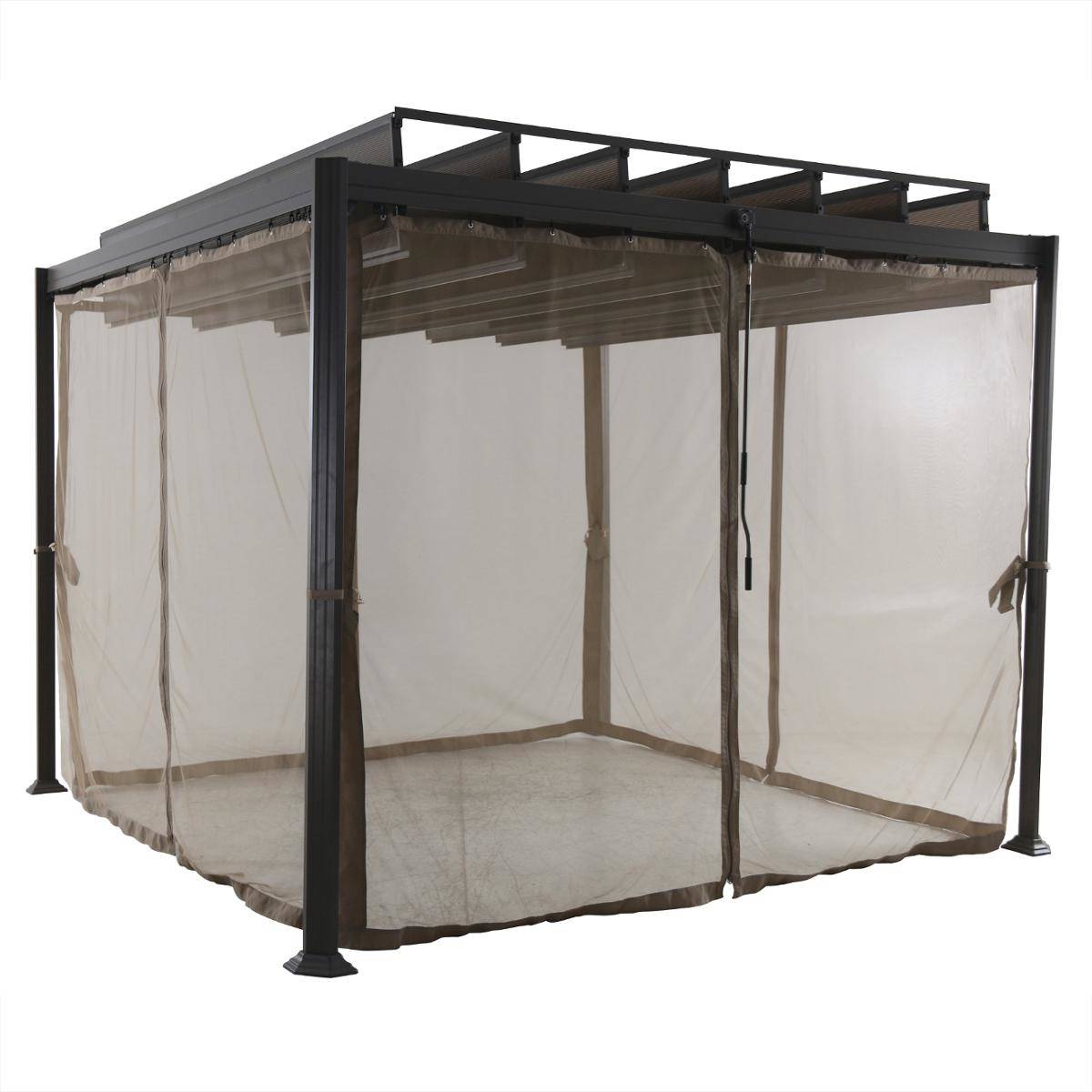 Hesperide Rideaux Moustiquaire Pour Tonnelle FLAMENCO Noisette