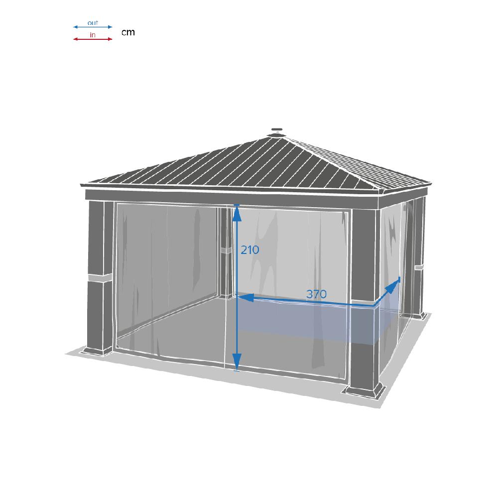 Hesperide Rideaux Moustiquaire Pour Tonnelle PATIA Ardoise