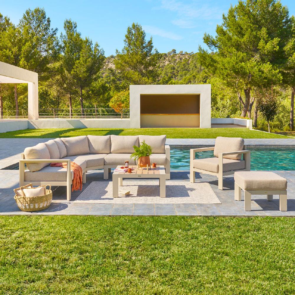 Hesperide Salon D'angle De Jardin ÉVASION Argile & Lin