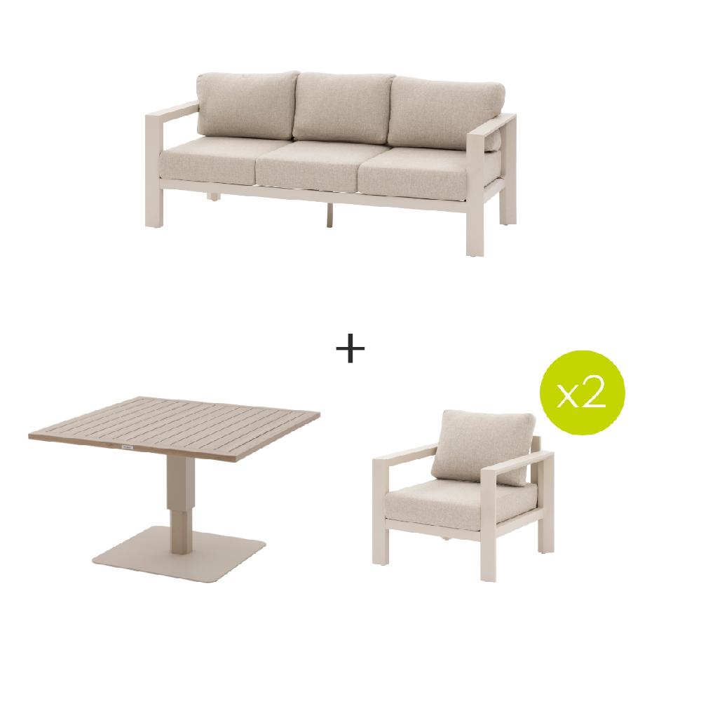 hesperide Salon d'angle de jardin ÉVASION Argile & Lin