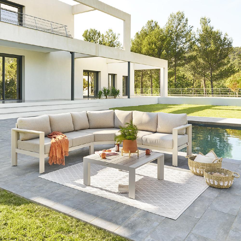 hesperide Salon d'angle de jardin ÉVASION Argile & Lin