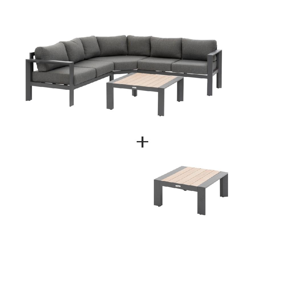 hesperide Salon d'angle de jardin ÉVASION Graphite & Honey