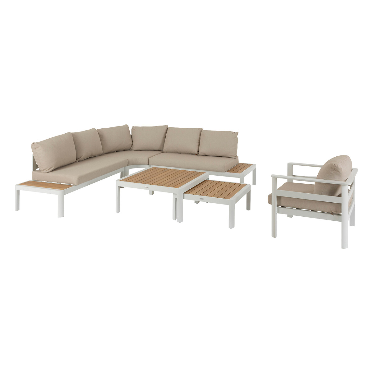 Hesperide Salon D'angle De Jardin PARADIZE Beige & Blanc