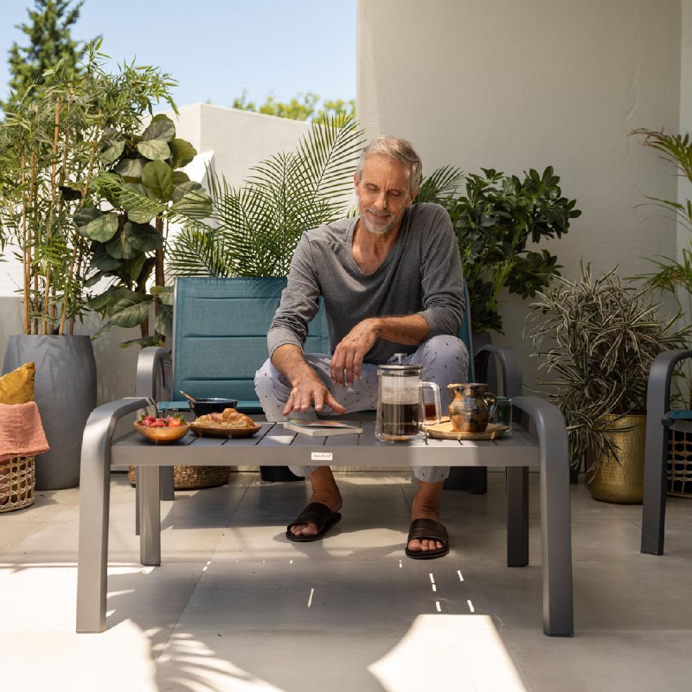 Hesperide Salon De Jardin ELYN Bleu Canard & Graphite