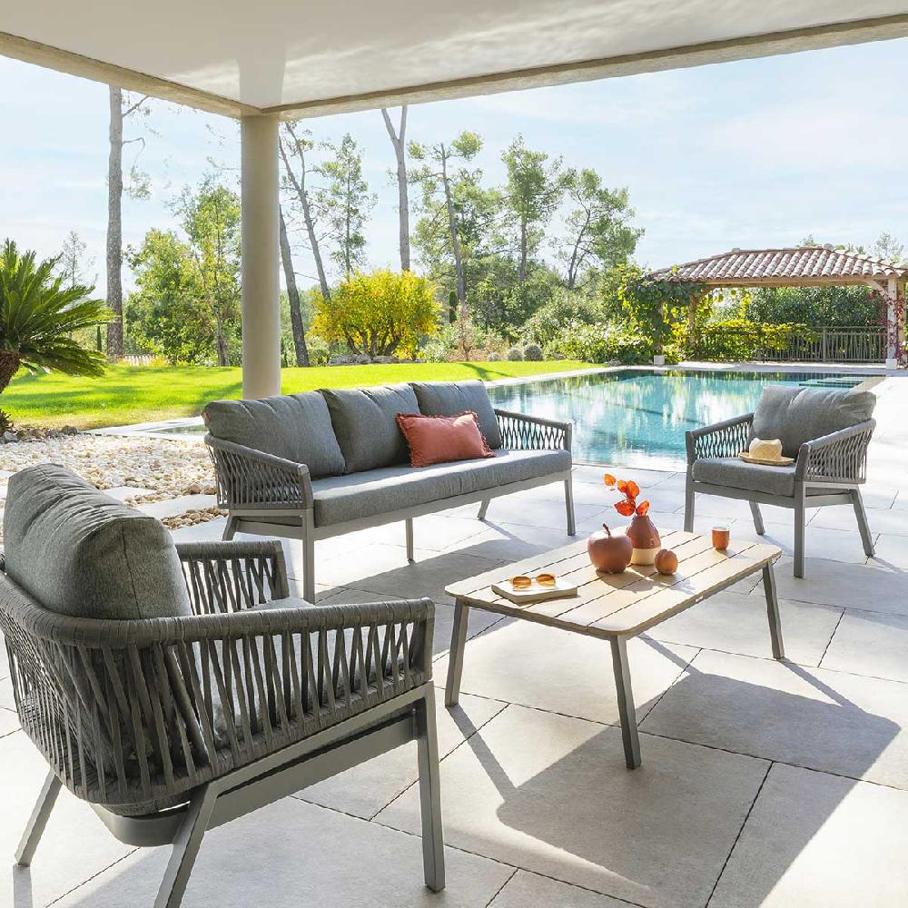 hesperide Salon de jardin ORIENGO Anthracite & Graphite