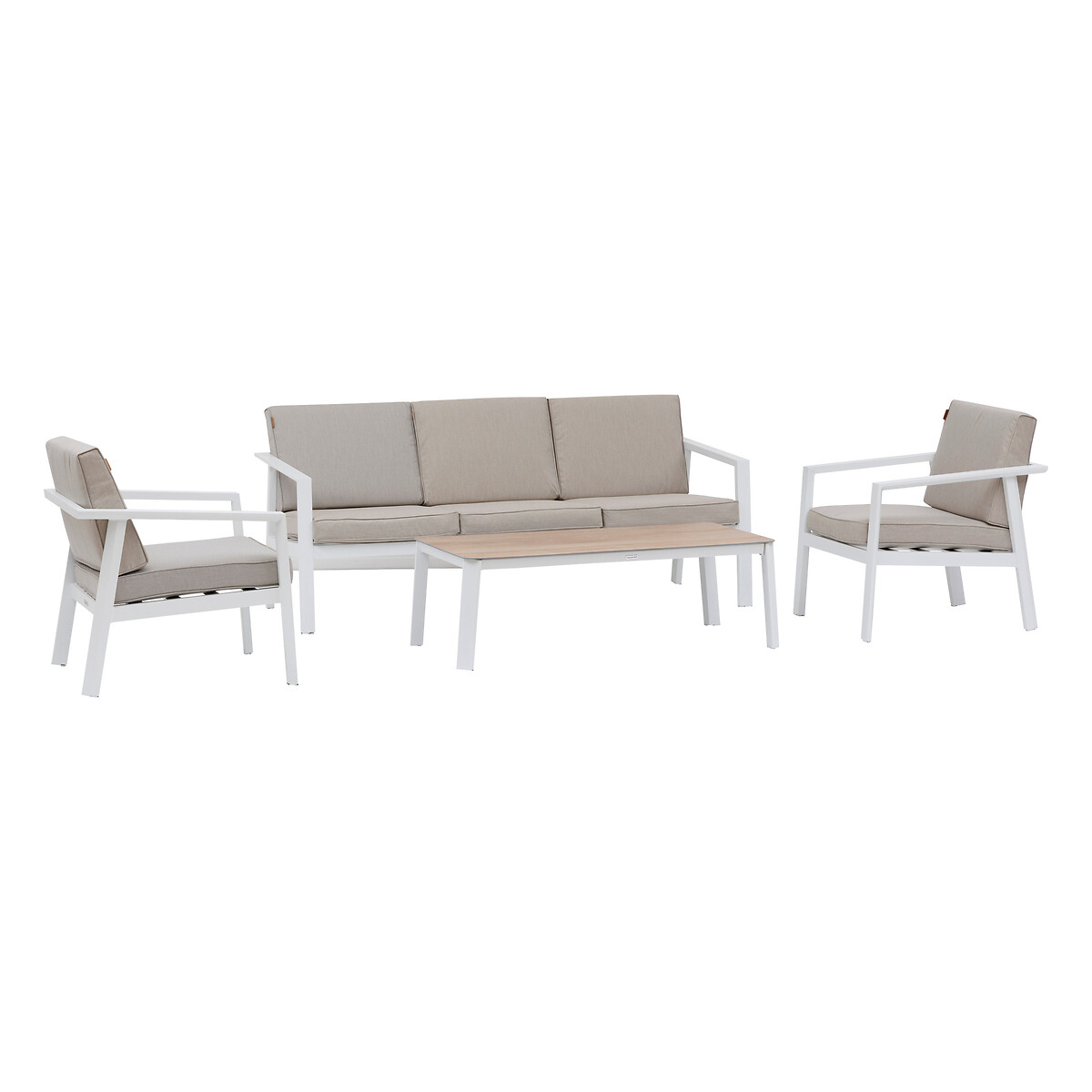 Hesperide Salon De Jardin PAVANE Beige Ficelle & Blanc