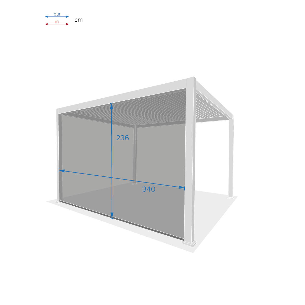 Hesperide Store Pour Pergola Bioclimatique EVORA Gris Clair
