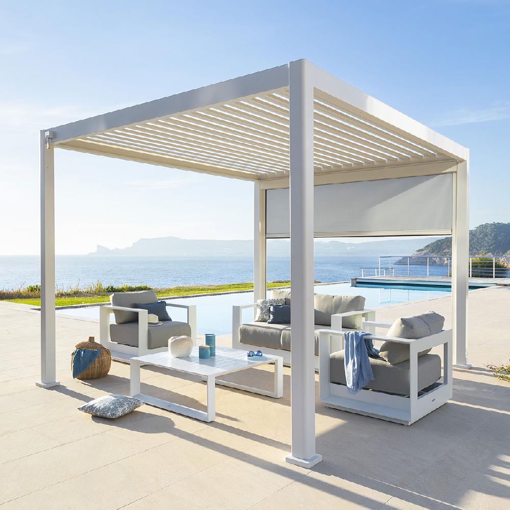 hesperide Store pour pergola bioclimatique EVORA Gris clair