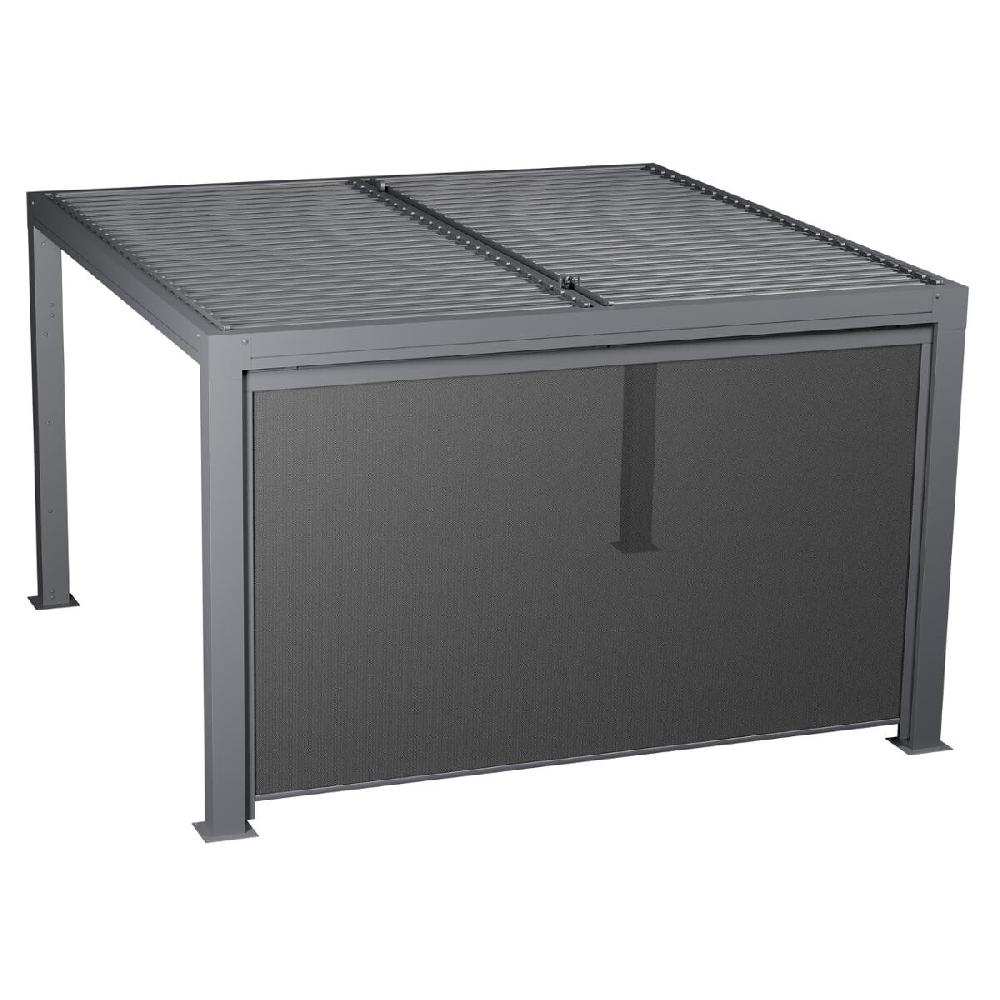 hesperide Store semi-automatique grand modèle pour pergola bioclimatique MAJAÉ Anthracite & Graphite