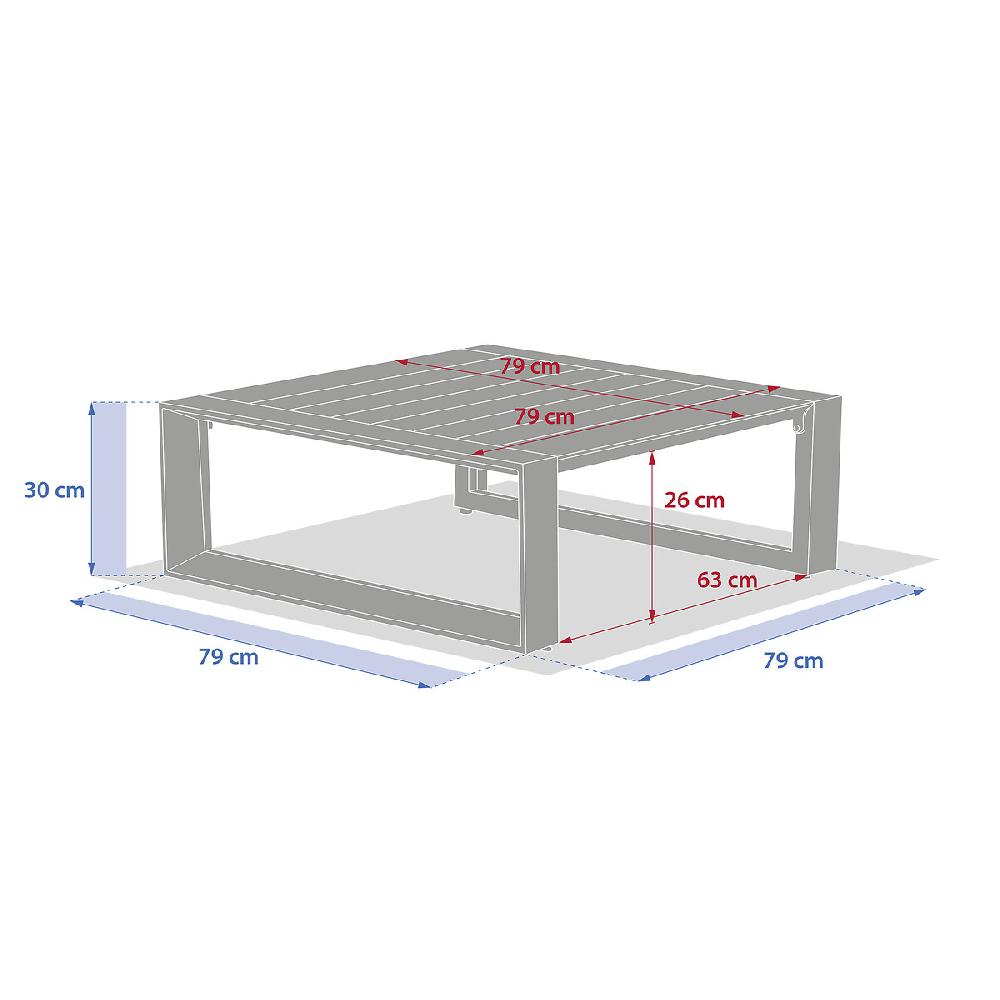 Hesperide Table Basse De Jardin Carrée ALLURE Avoine