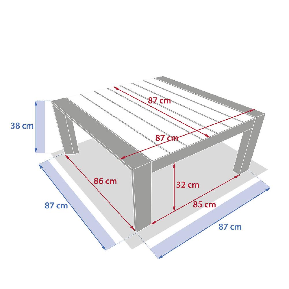 Hesperide Table Basse De Jardin Carrée ÉVASION Argile & Lin