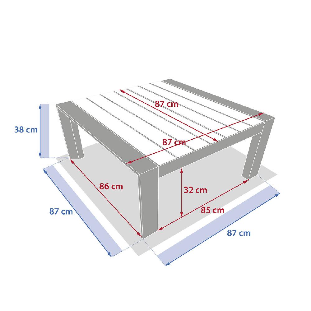 Hesperide Table Basse De Jardin Carrée ÉVASION Graphite & Honey