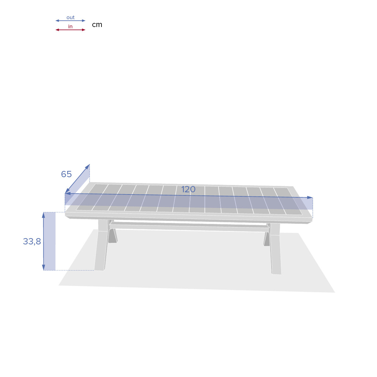 Hesperide Table Basse De Jardin Rectangulaire PAPOUASIE Acacia