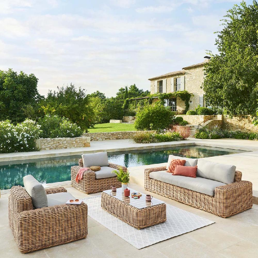 Hesperide Table Basse De Jardin Rectangulaire SAVINIA Tahini