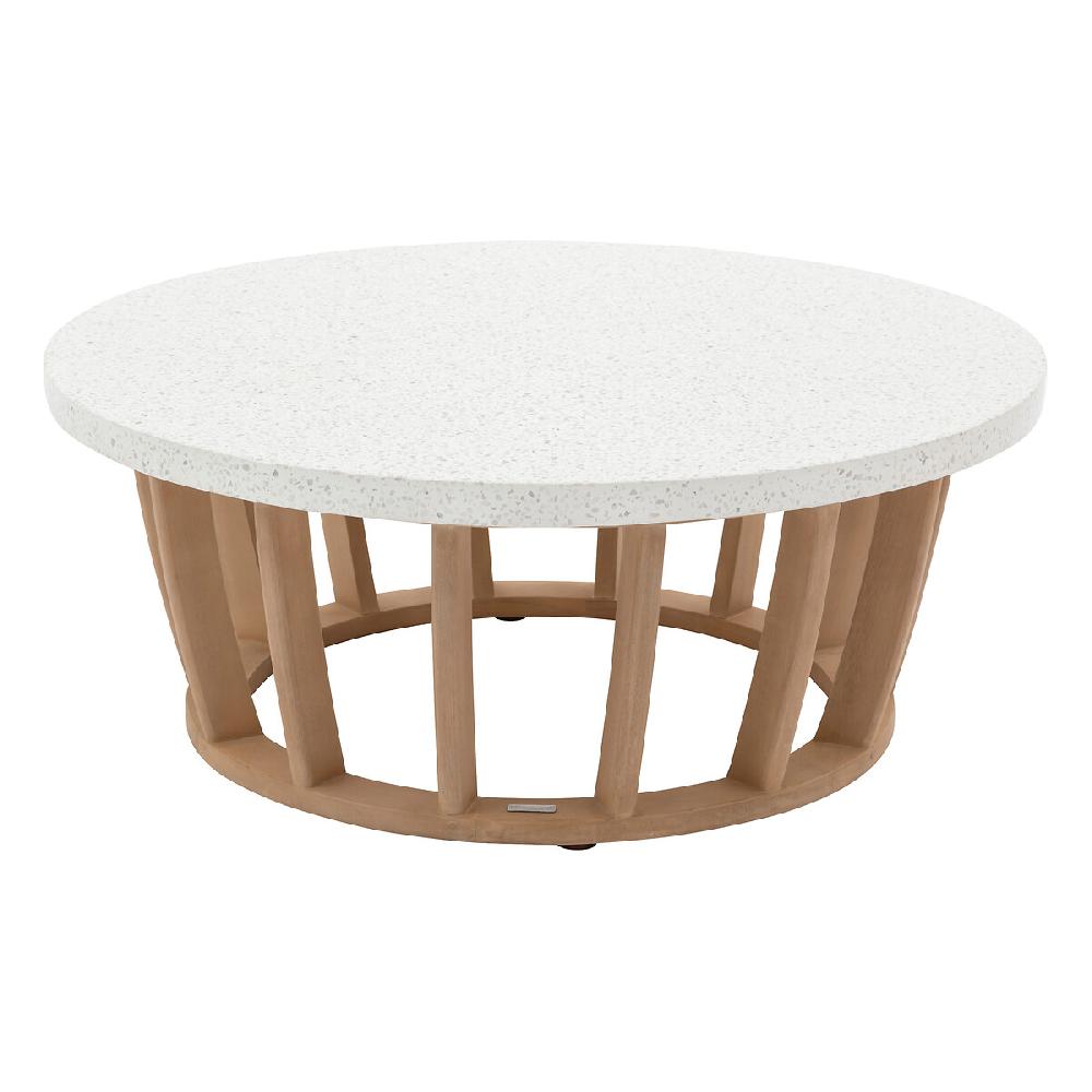 hesperide Table basse de jardin ronde LEMINDO Eucalyptus