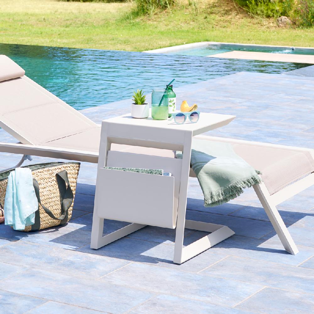 hesperide Table d'appoint de jardin carrée ALLURE Argile