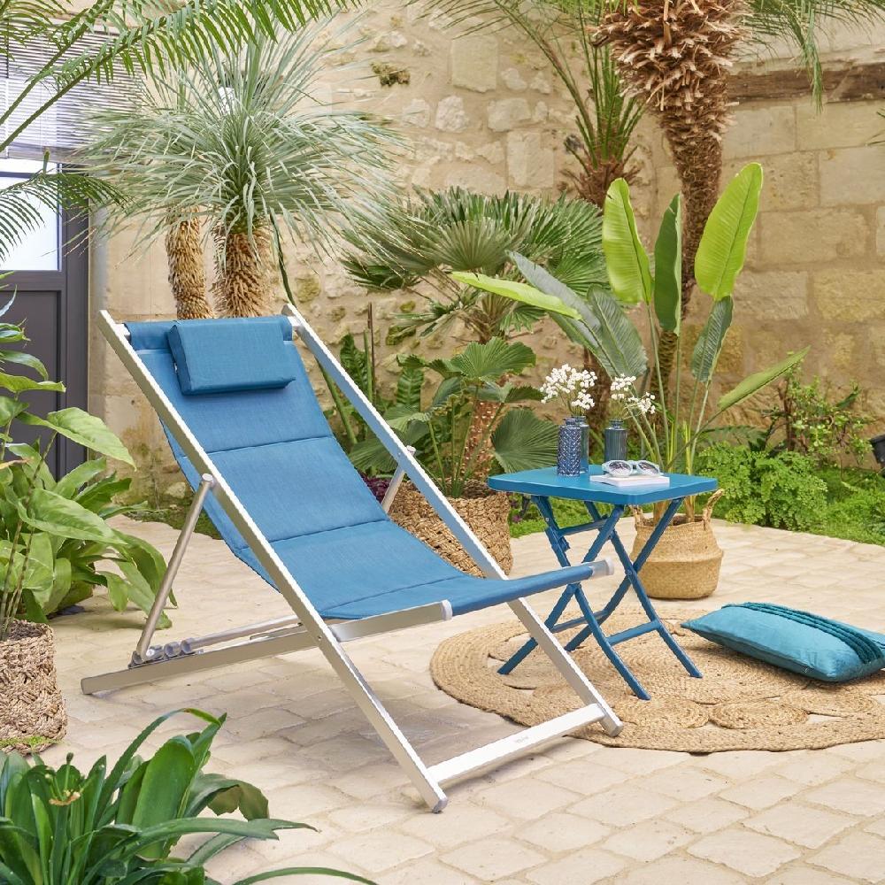 Hesperide Table D'appoint De Jardin Carrée GREENSBORO Bleu Canard